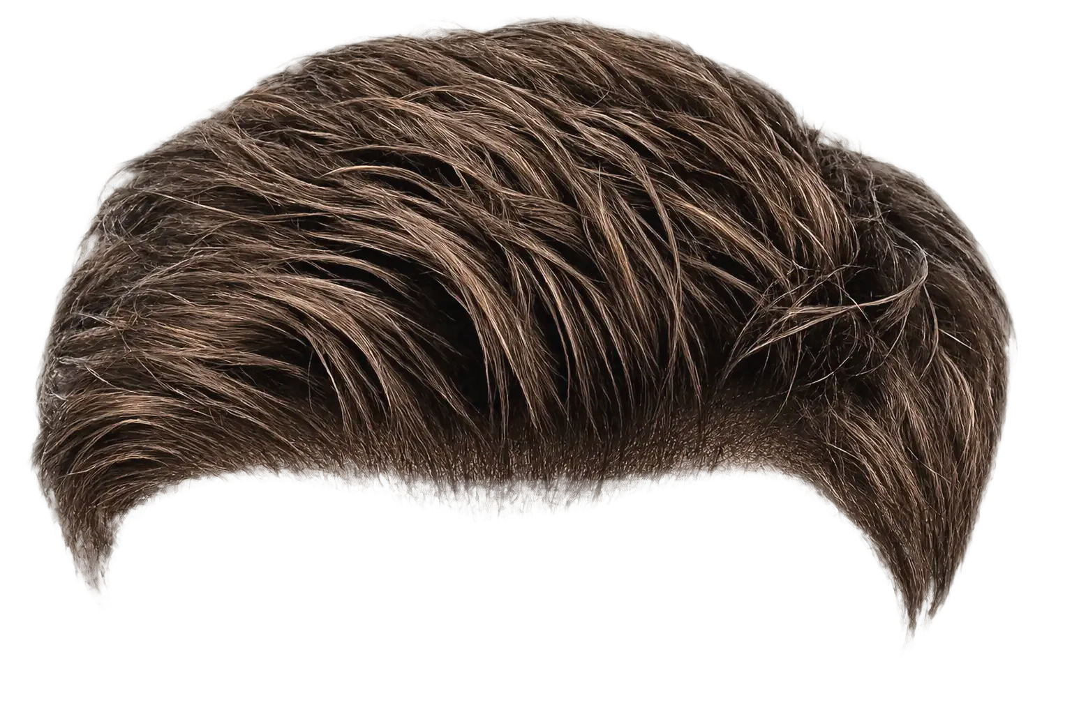 Hair system from the front, showing the two-tone blend across the hairline